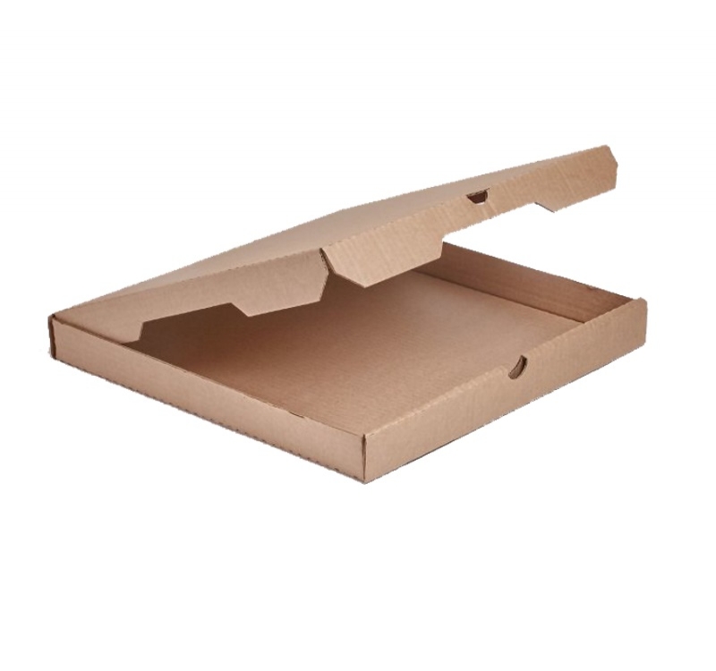 Коробка для пиццы 330*330*40мм гофрокартон бурый срез / 50