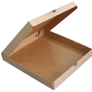Коробка для пиццы 330*330*40мм гофрокартон прямой бурый /50
