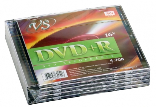 Диск DVD-R 4,7Gb, Slim/5