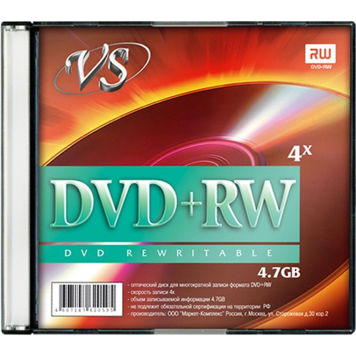 Диск DVD-RW 4,7Gb, Slim/5